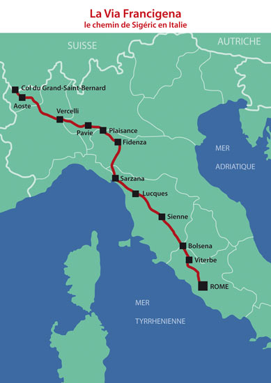 carte via francigena